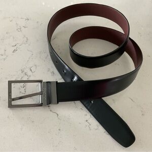 Men's Guess Black & Brown Leather Belt size 38-40 Large